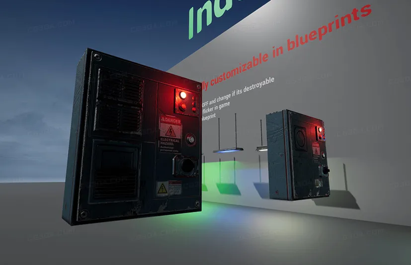 工业灯光和开关蓝图套件-Industrial Lights and Switches Blueprints Set 2.0