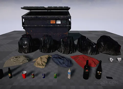 垃圾桶垃圾碎片-Infinite Affordable Trash and Junk