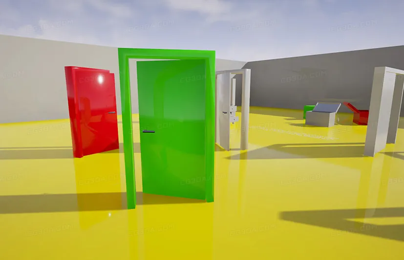 可交互物理门-Interactable Physical Door