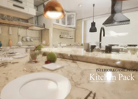室内与游戏厨房道具02-Interior & Game Kitchen props v.02