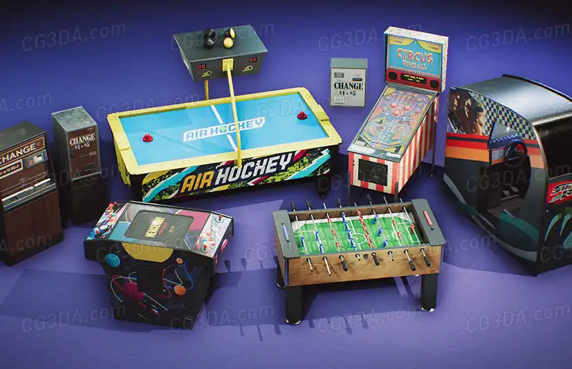 弹珠机和桌式足球-Arcade Machine Props VOL.2