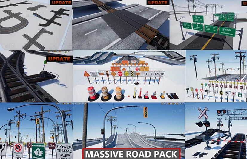 大型道路设施套件-Massive Roads Kit