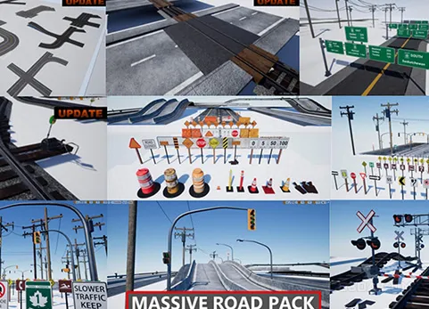 大型道路设施套件-Massive Roads Kit
