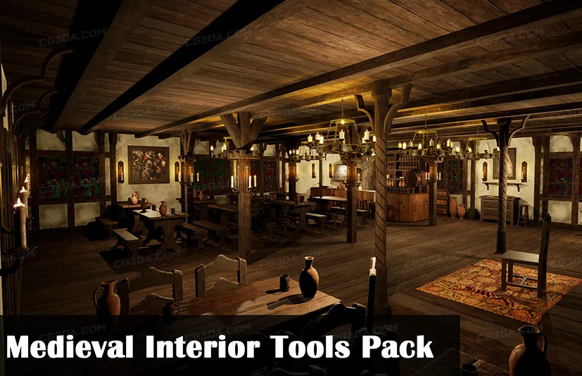 中世纪室内道具-Medieval Interior Tools Pack