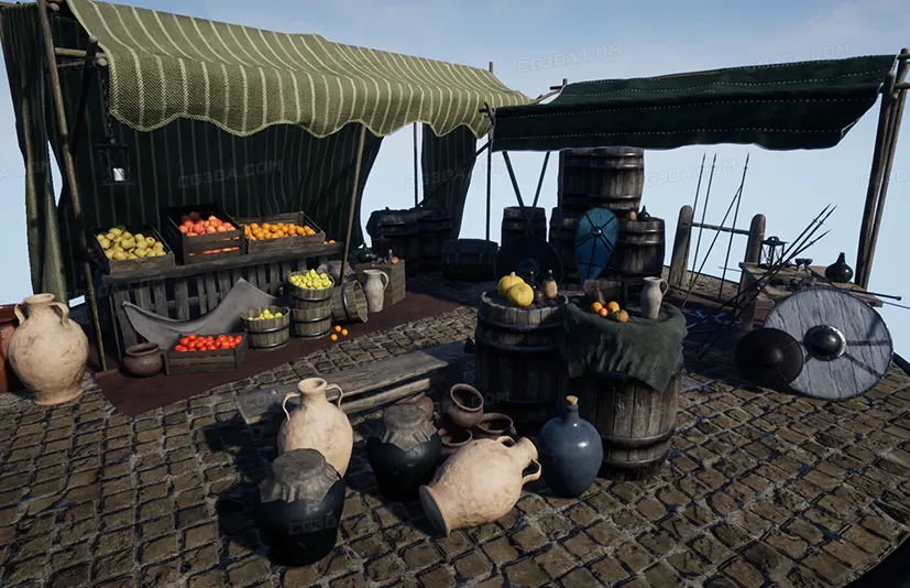 中世纪市场资产包-Medieval Market Asset Pack