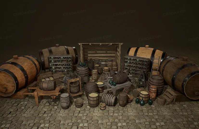 中世纪地窖道具 - Medieval Props Cellar