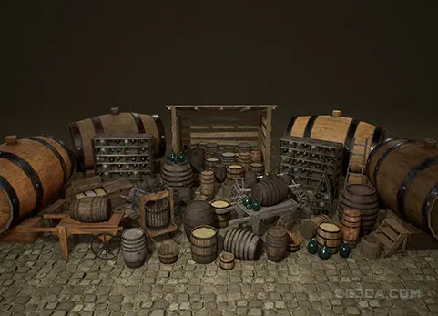 中世纪地窖道具 - Medieval Props Cellar