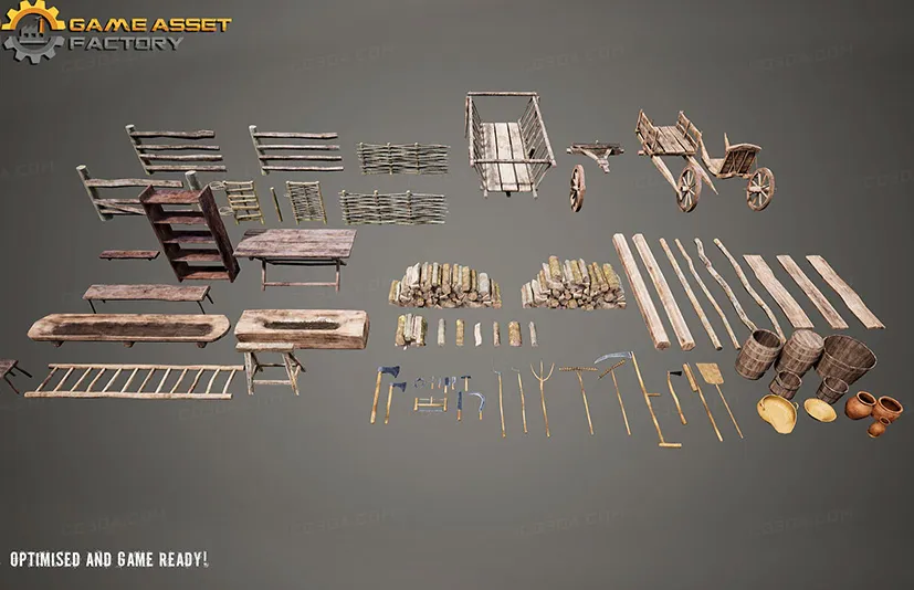 中世纪农场道具 - Medieval Props Vol 3 Farm