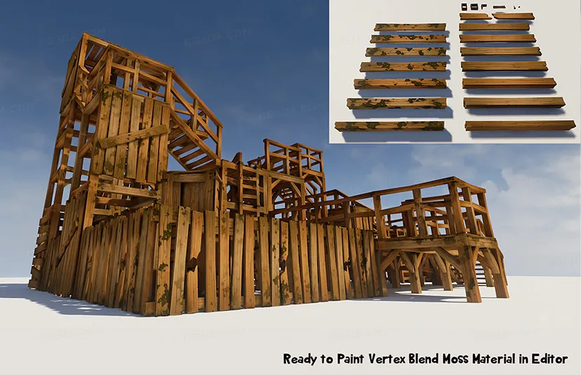 模块化木制道具包 - Modular Wooden Prop Pack