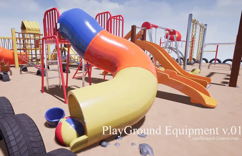 游乐场设备道具 - PlayGround Equipment Props v 01