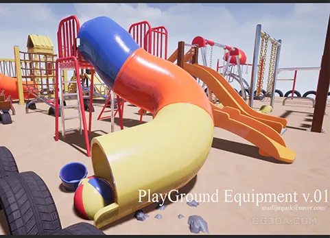 游乐场设备道具 - PlayGround Equipment Props v 01