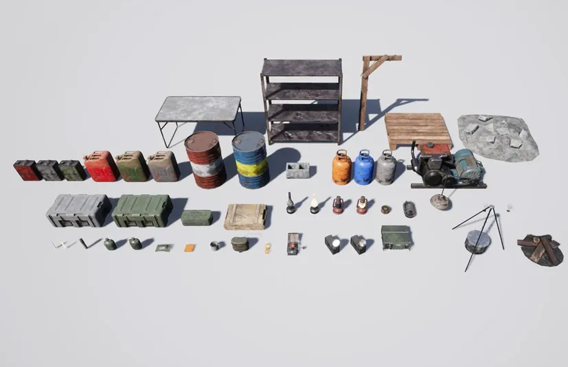 后世界末日道具包 - Post Apocalyptic Props Pack