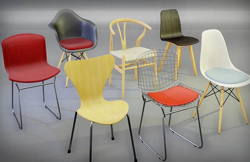 现代椅子 - RT ArchViz Furniture - Chairs