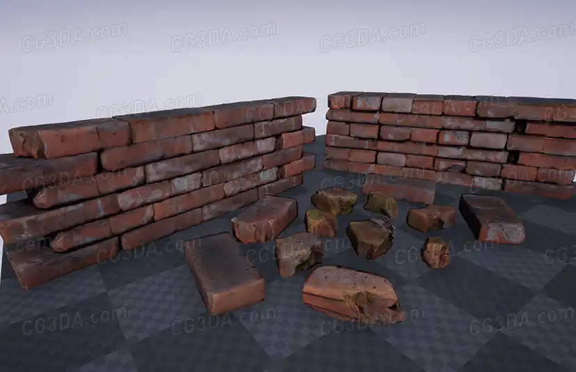 建筑工地材料砖块-Bricks and Debris Pack