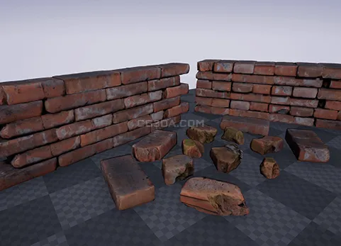建筑工地材料砖块-Bricks and Debris Pack