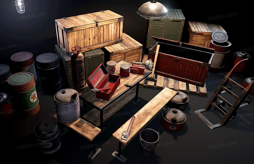 复古工业道具 - Retro Industrial Props