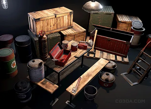 复古工业道具 - Retro Industrial Props