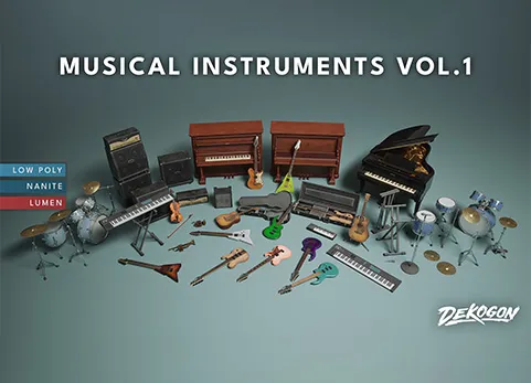 乐器 - Musical Instruments VOL.1 (Nanite and Low Poly)