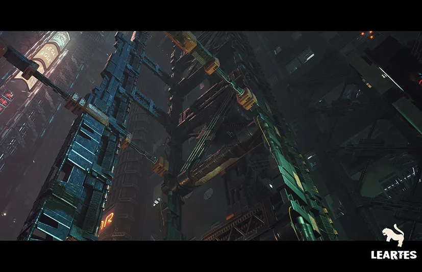 赛博朋克/未来主义结构集 - Cyberpunk / Futuristic Structures Set (Cyberpunk Pack 21 Assets )