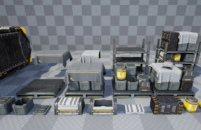 科幻集装箱板条箱-Container Crates Sci-Fi