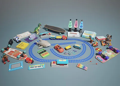 80年代复古玩具 - Retro 80's VOL.3 - Toys (Nanite and Low Poly)