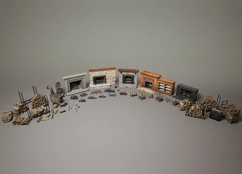 壁炉 - Suburbs VOL.10 - Fireplaces (Nanite and Low Poly)
