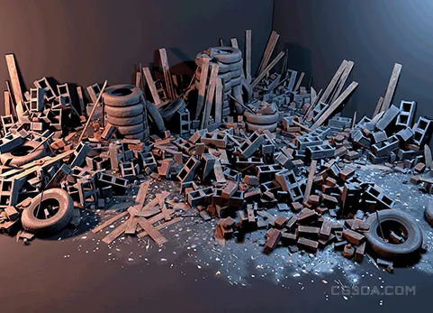 建筑废墟垃圾-Debris Rubble Kit