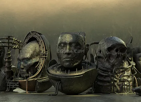 克苏鲁风格异形资源包-Vintage SciFi pack VOL 2 Android Mummies
