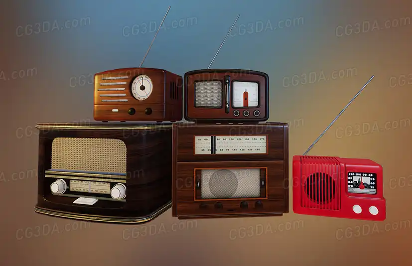 老式收音机包-Vintage radio pack