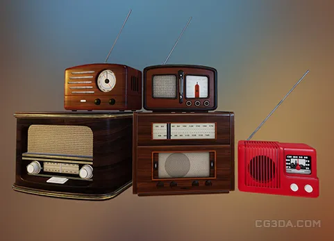 老式收音机包-Vintage radio pack