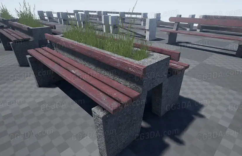 公园老旧板凳-Old Bench Pack
