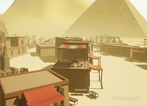 风格化古埃及城镇-Low Poly Ancient Egypt Kit