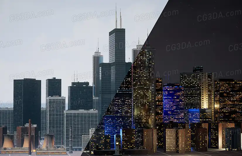 现代城市建筑大楼-Vista Buildings