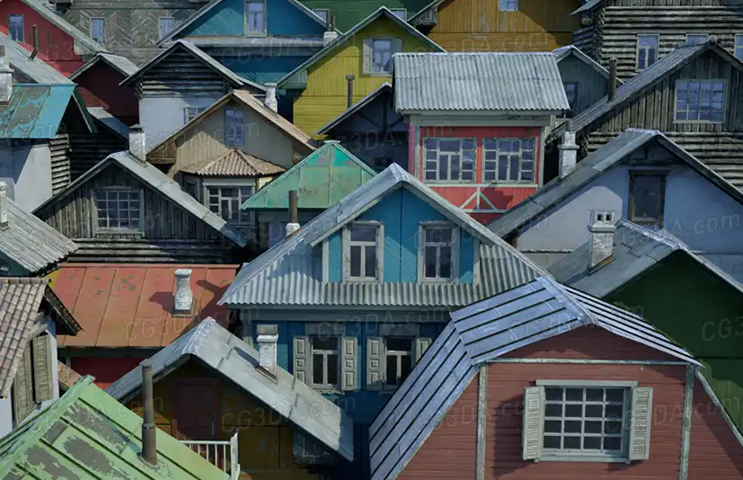 美国西部小镇-Village Houses Modular Pack (Update 1)