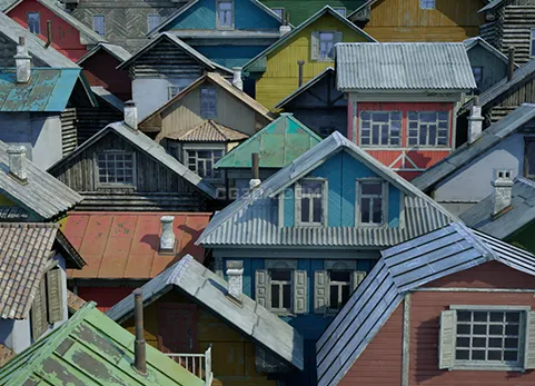 美国西部小镇-Village Houses Modular Pack (Update 1)