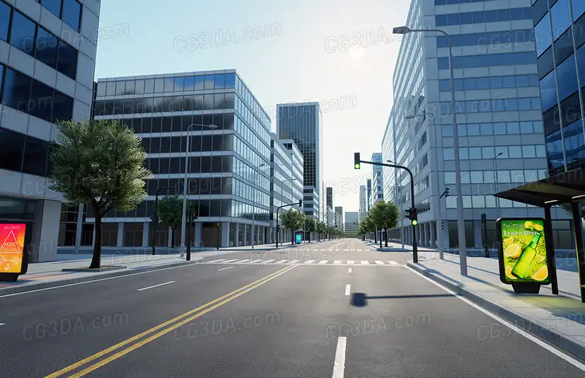 现代城市建筑道路环境-Modern City Bundle