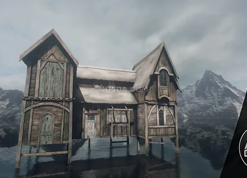 中世纪湖中木屋-Medieval stilt houses