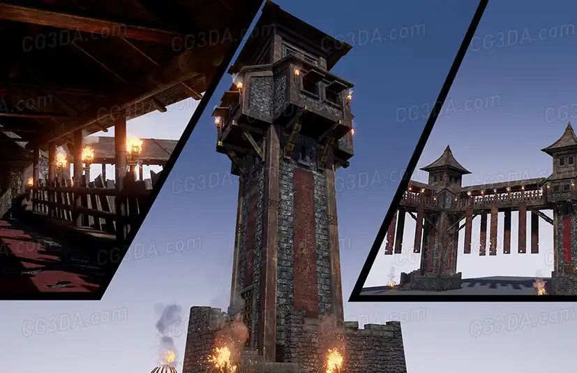 中世纪塔楼了望台-Medieval Series: Watch Tower + Interiors Pack