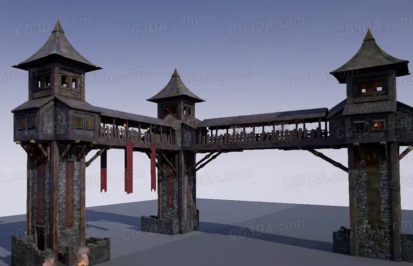 中世纪塔楼了望台-Medieval Series: Watch Tower + Interiors Pack