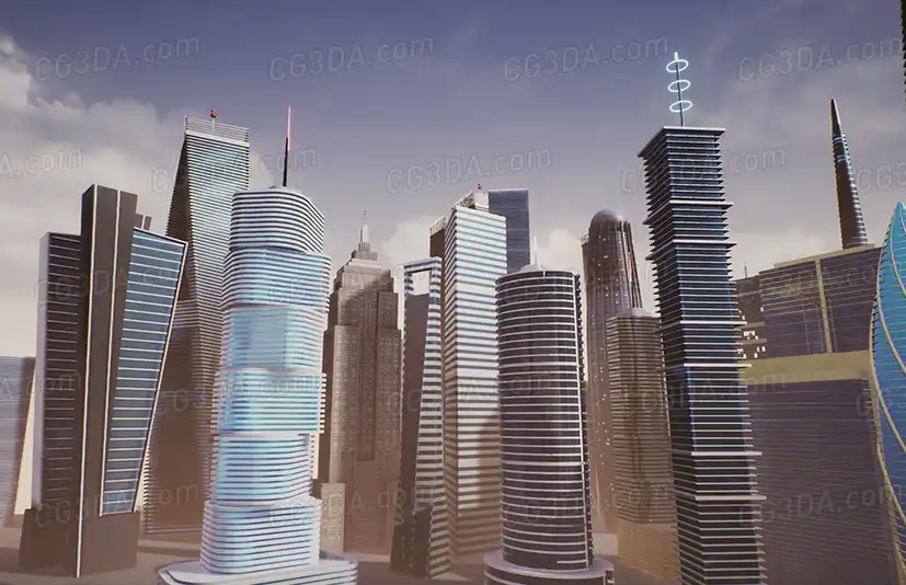 摩天大楼/高层建筑-SkyScrapers / High Rise Buildings Modular Asset Pack