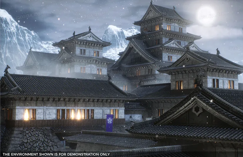 日式城府城堡(带内饰) - Japanese Modular Castle (With Interiors)