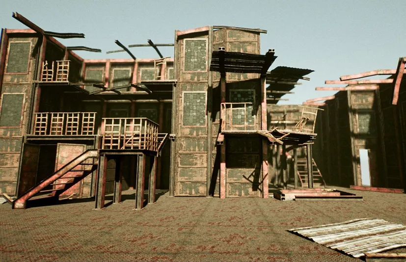 模块化老工厂 - Old Factory Modular Package Low-poly 3D model