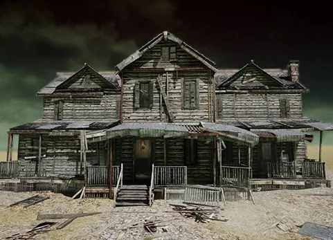 模块化废弃木屋 - Abandoned wooden house modular V01 Basic package Updated 002 Low-poly 3D model