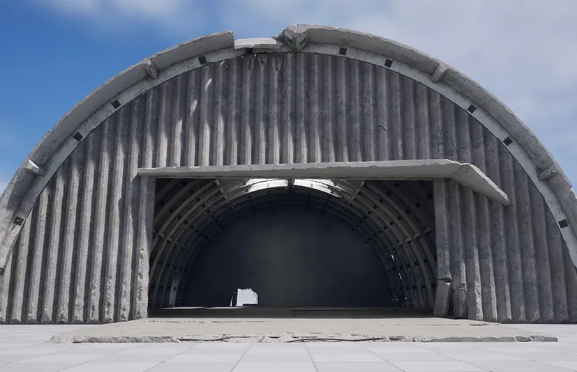 混凝土机库 - Concrete hangar v.1