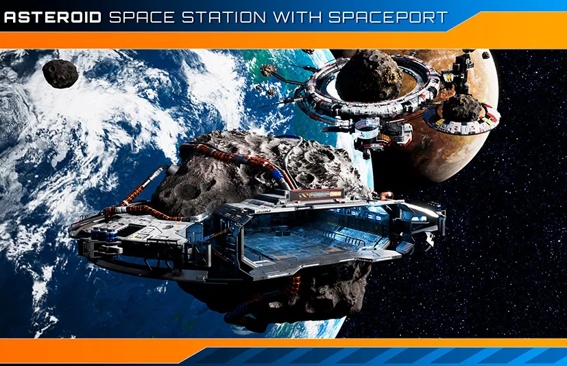 空间站 - 小行星采矿设施 - Space Station - Asteroid Mining Facility