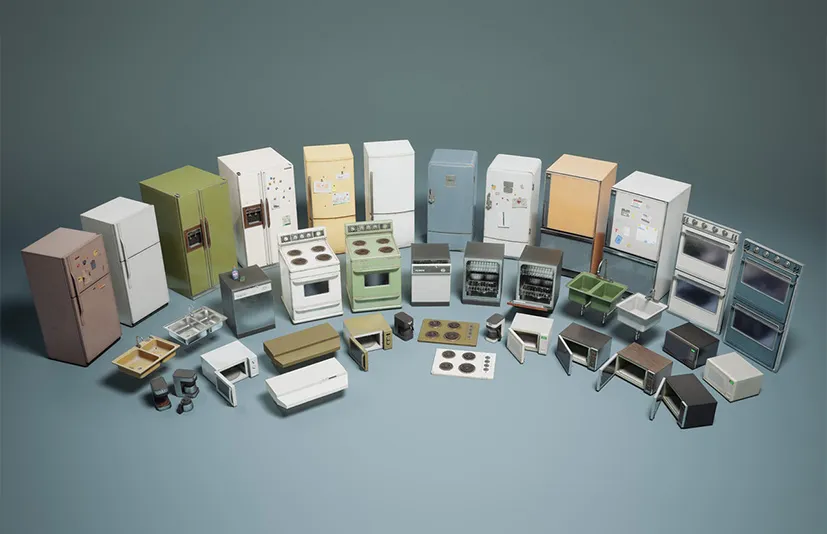 厨房用具 - Suburbs VOL.9 - Kitchen Appliances (Nanite and Low Poly)