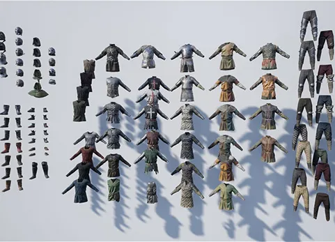 ROG 模块化中世纪盔甲和布料 - ROG Modular Medieval Armor and Cloth
