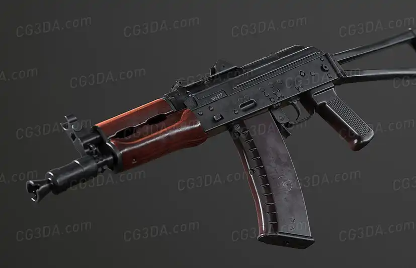 突击步枪-Animated AKS74U Assault Rifle FPS Weapons Pack