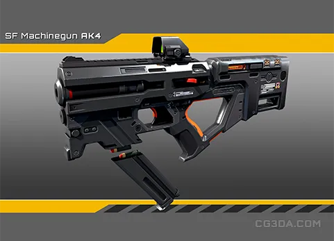 科幻武器机枪AK4-SciFi Machinegun AK4 Playable