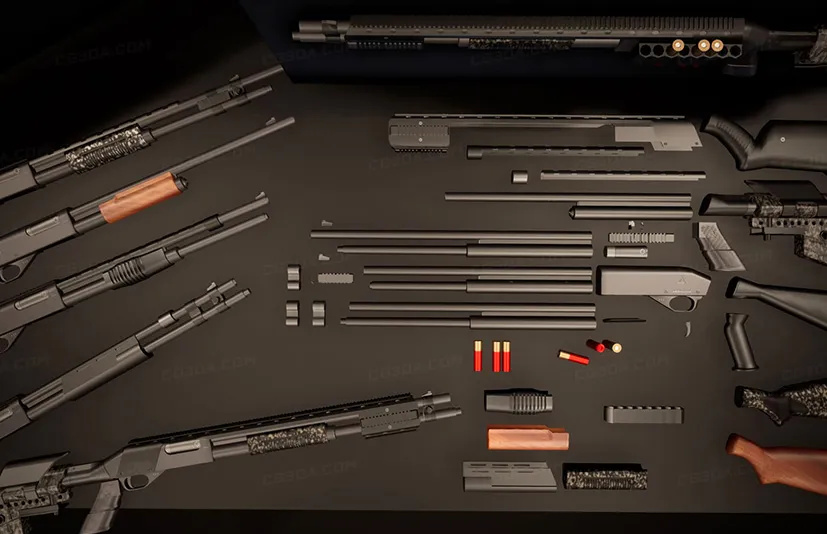 散弹枪套装 - Modular Weapons - Shotgun Pack Props